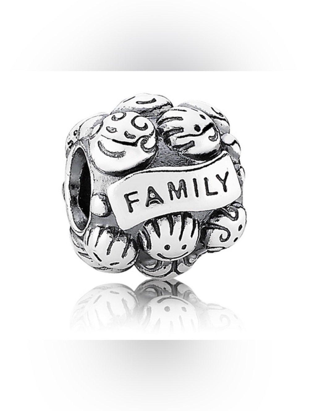 Authentic Pandora Retired Love and Family S925 Ale Charm